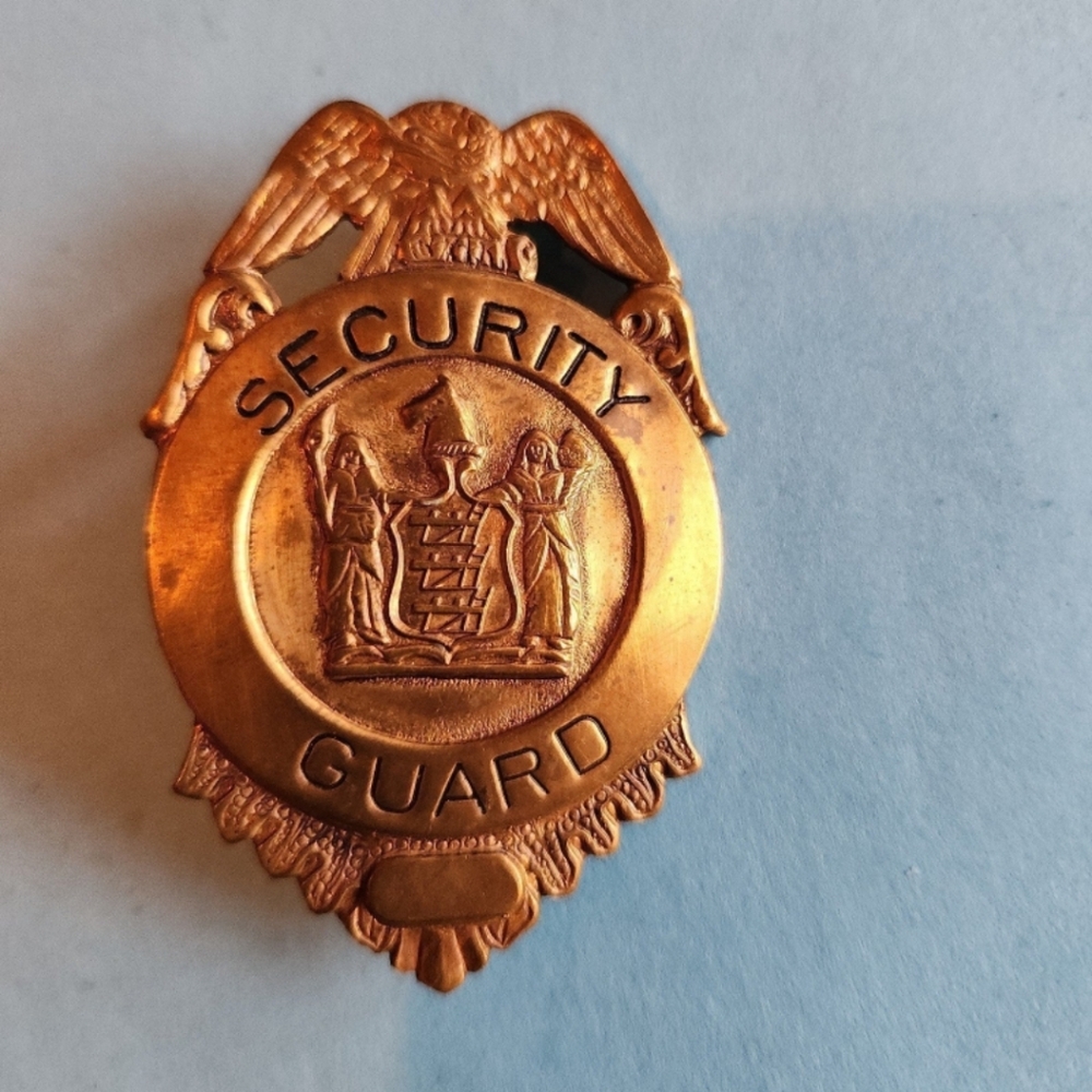 Vintage security officer's badge- ESTATE PIECE